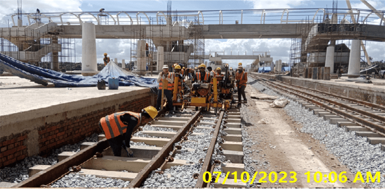Mini Tamping Work at Ch.99900 to 100200