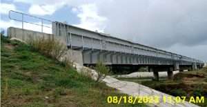 Bridge walkway grating and railing work