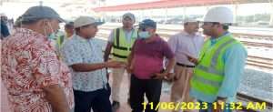 GIBR Inspection ongoing at Ramu Station