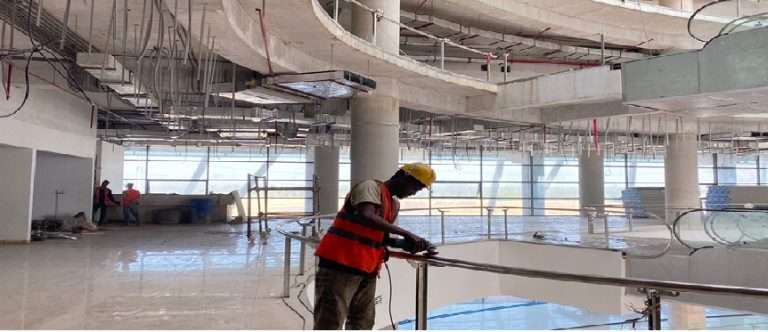 1st Floor Handrail Installation work at Iconic Station Building