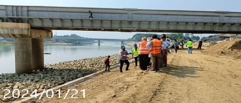Accepting quality inspections by PMC and consultant team for river training
