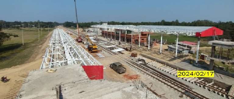 Satkania Station Platform shed work is in progress 1