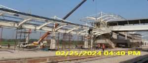 Super Structure Steel Installation for Platform No. 03 on at Cox's Bazar Station
