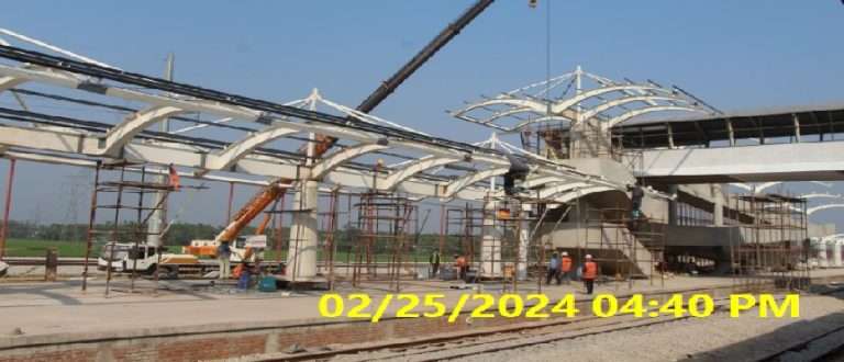 Super Structure Steel Installation for Platform No. 03 on at Coxs Bazar Station 1