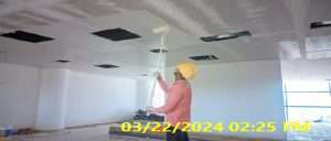 5th Floor False Ceiling Painting work at Iconic Station Building