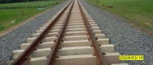 Track laying is completed from Ch. 42000 to Ch. 43000