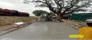 Dohazari Station Access Road Rigid pavement from Ch.(-)0+263 to 0+160