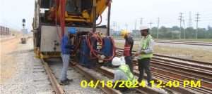 Flash But Welding Work for Loop Line 06 at Coxs Bazar Station
