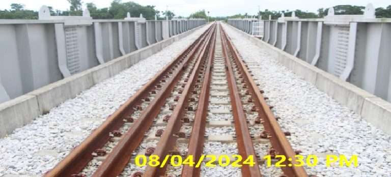 Top Ballast Boxing and profiling Completed at Bridge No.155