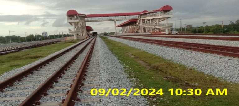 Top Ballasting Completed of Line No. 04 at Ramu Station