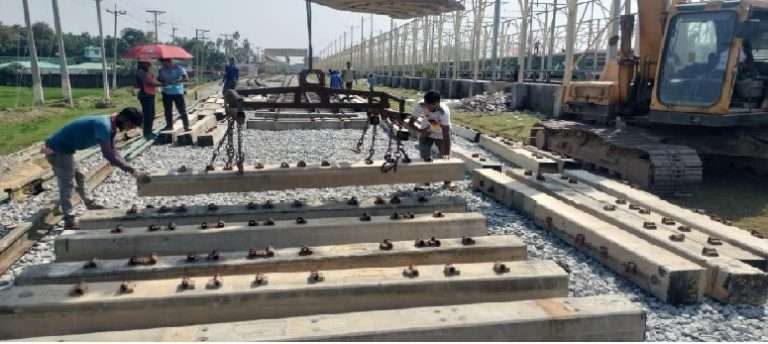 Turnout Sleeper Installation of Line No. 05 at Coxs Bazar 1